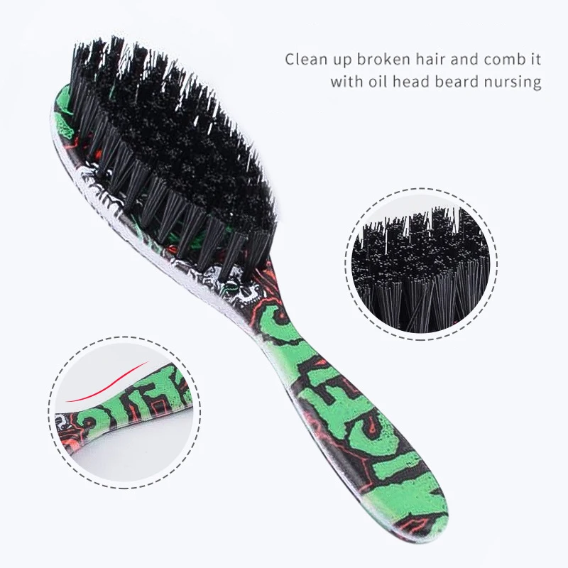 

Double-sided Professional Barber Neck Brush Comb Shaving Beard Salon Brush Barber Comb Texture Styling Oil Head Brush