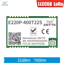 

LLCC68 LoRa Wireless Module 433/470MHz 22dBm Build-in LNA ESD Antenna IPEX/Stamp Hole SMD Data Trasmitter Receiver E220P-400T22S