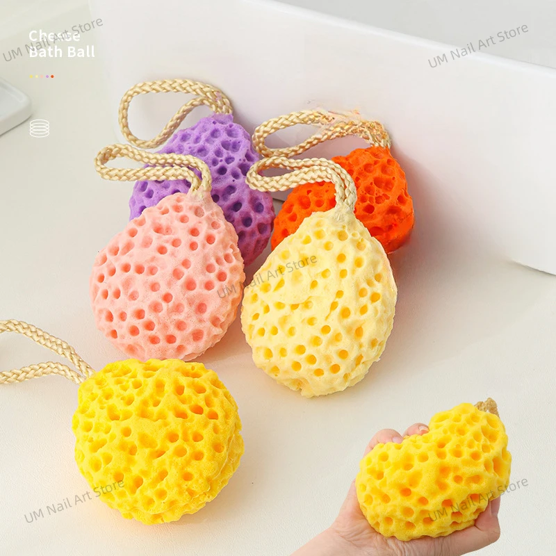 Soft Mesh Shower Sponge Ball Nylon Baby Cleaning Brush Shower Foam Body Cleaner Exfoliating Scrub Shower Ball Bathroom Products