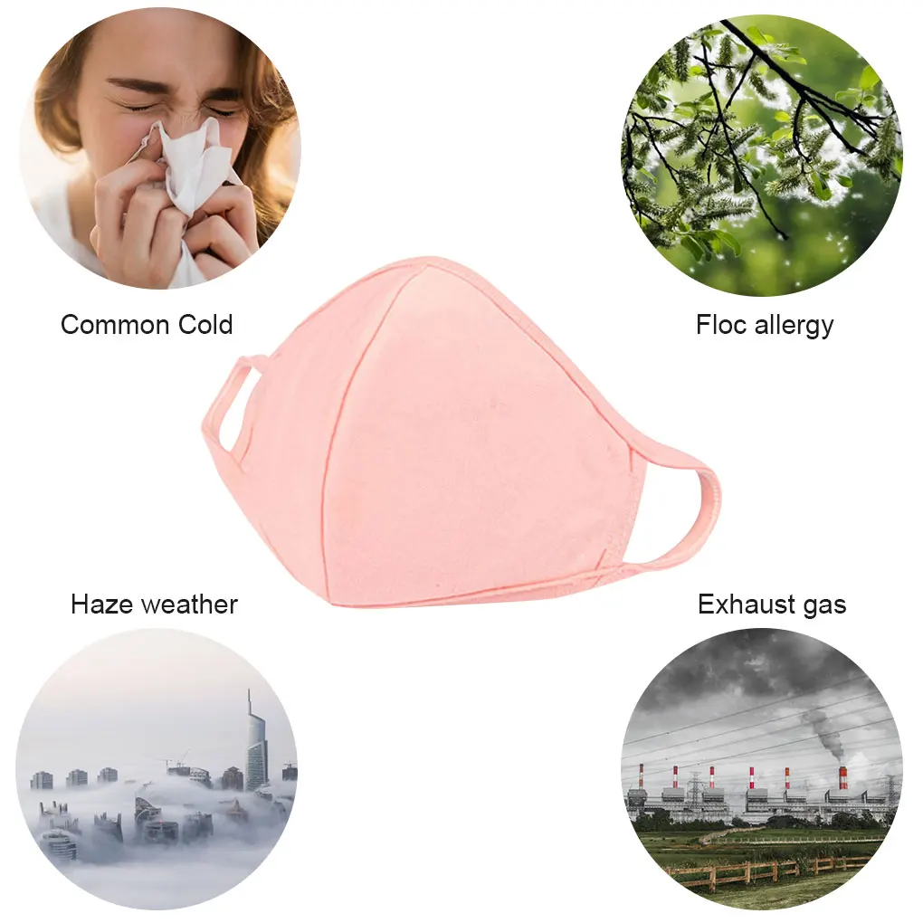 1pcs Eco-friendly Face Masks Safe Protection Essential Spring Summer Men Women Dustproof Cotton Thin Personality 3D Mask