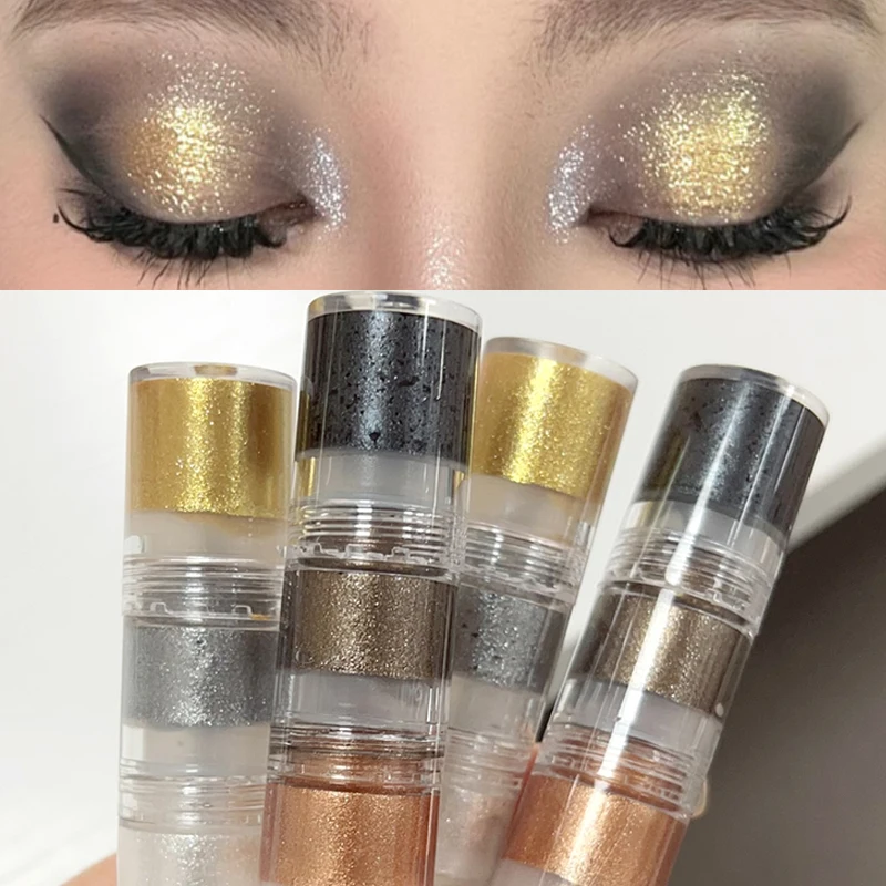 

3 Цвета Перламутровый жидкий хайлайтер тени для век палитра для макияжа водостойкие стойкие блестящие тени для век набор корейская косметика