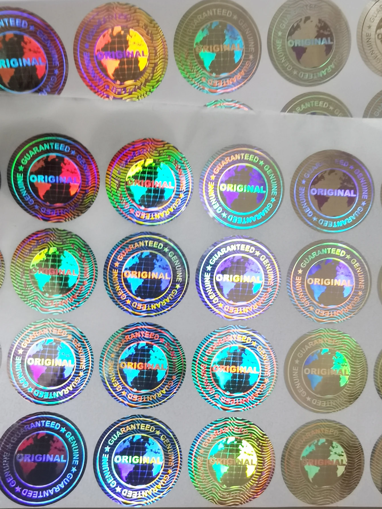 290pcs 20mm Diameter Round One Time Use VOID Sticker Original Genuine Guaranteed Holographic Warranty Seal Label For Packaging