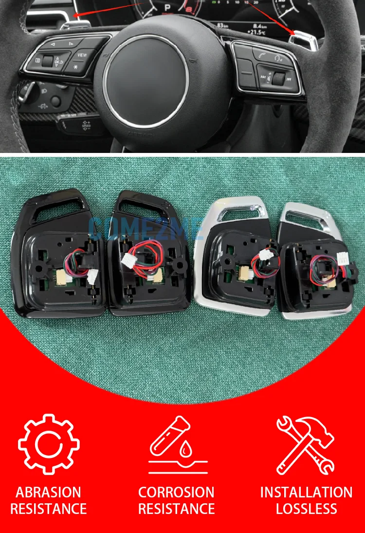 Car steering wheel shifter for Audi 17-21 A3 A4L A5 S3 S4 S5 RS3 RS4 RS4 RS5 Q3