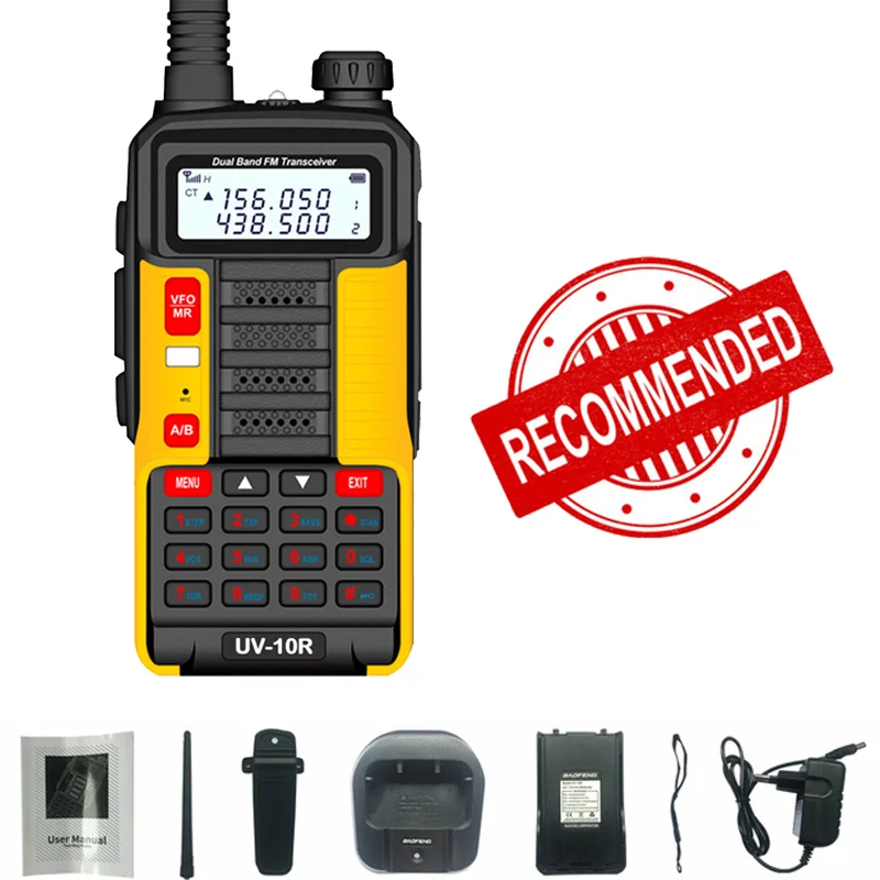 2022 Baofeng Professional Walkie Talkie UV10R Plus 30km 128 Channels VHF UHF Dual Band Two Way CB Ham Radio For Hunt Forest City best walkie talkie Walkie Talkie