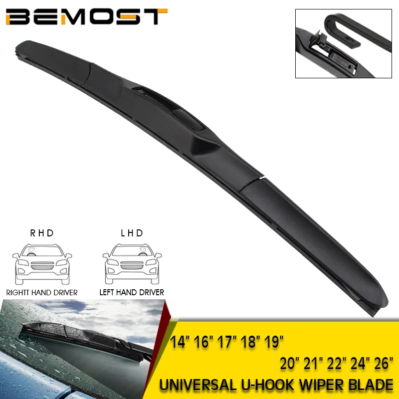 

Car Wiper Blade Universal U-Type 14"16"17"18"19"20"21"22"24"26" U Hook Windscreen Windshield Rubber Cars Wipers Accessories