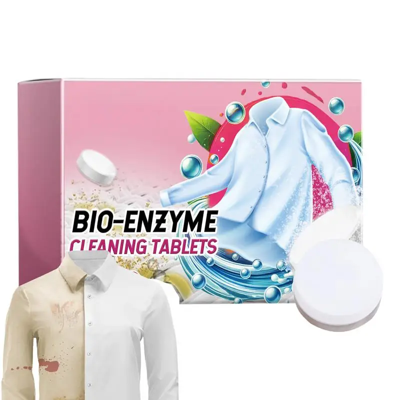 Laundry Cleaning Tablets Clothes Stain Removal Kitchen Clothing Oil Stain Tablet Laundry Oil Dirt Remover Effervescent