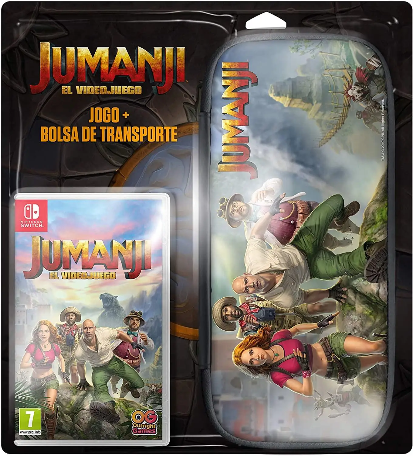 Jumanji The Video Game + Bag Transport Switch Games Nintendo Switch Namco  Bandai Partners Iberica S.a. Age 7 + - Game Deals - AliExpress