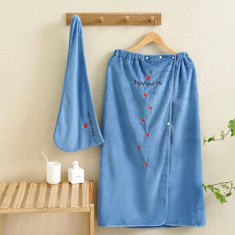 

Износостойкое женское банное полотенце из микрофибры, накидка с шапочкой для душа, впитывающие Волшебные полотенца для плавания, пляжа, дома, душа, комплект с юбкой для ванной комнаты