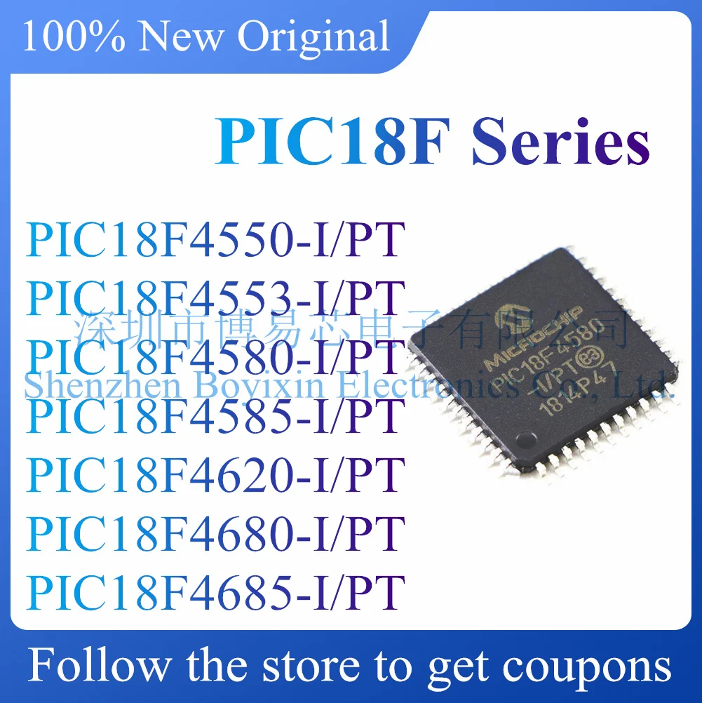 NEW PIC18F4550 PIC18F4553 PIC18F4580 PIC18F4585 PIC18F4620 PIC18F4680 PIC18F4685-I/PT.Original genuine microcontroller chip.