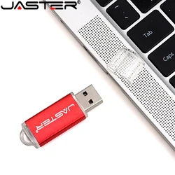JASTER New USB 2.0 Flash Drive 64GB With Key Chain 32GB pen drive 16GB 8GB 4GB Memory stick 9 Colors Creative U disk for Laptop