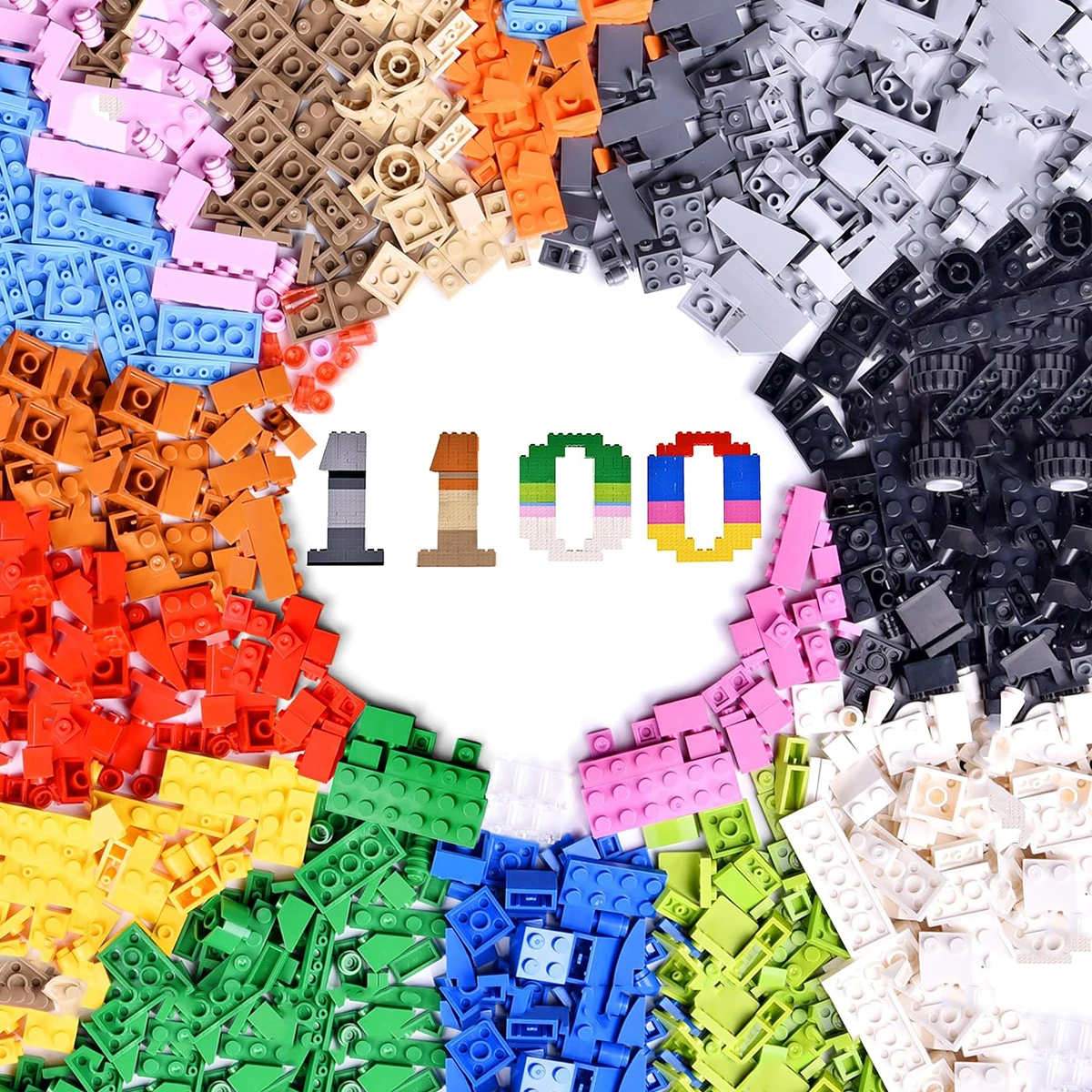 1100PCS DIY building blocks bulk set Urban creative Classic building ...