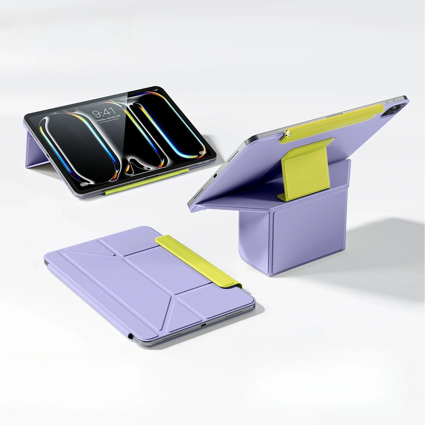 Dual-Color Double-Sided Magnetic Stand Case