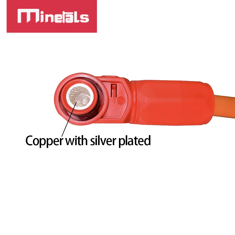 120A 200A Battery Energy Storage Connector with 30CM Cable Terminal Plug Copper Core Elbow Power Connector For RV Household terminal connector energy storage power connector