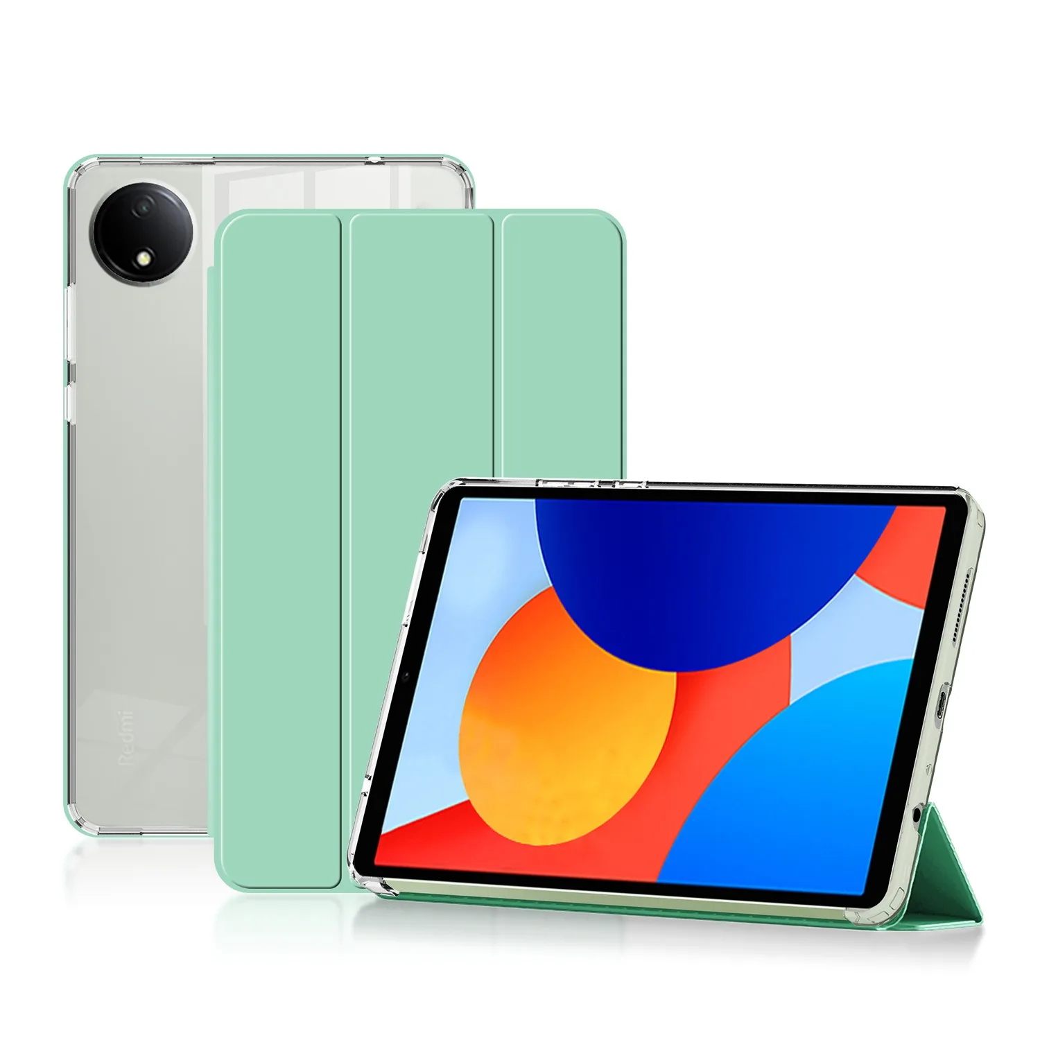 Luxury PU Leather Tri-Folding Stand Tablet Case - Elegant Design