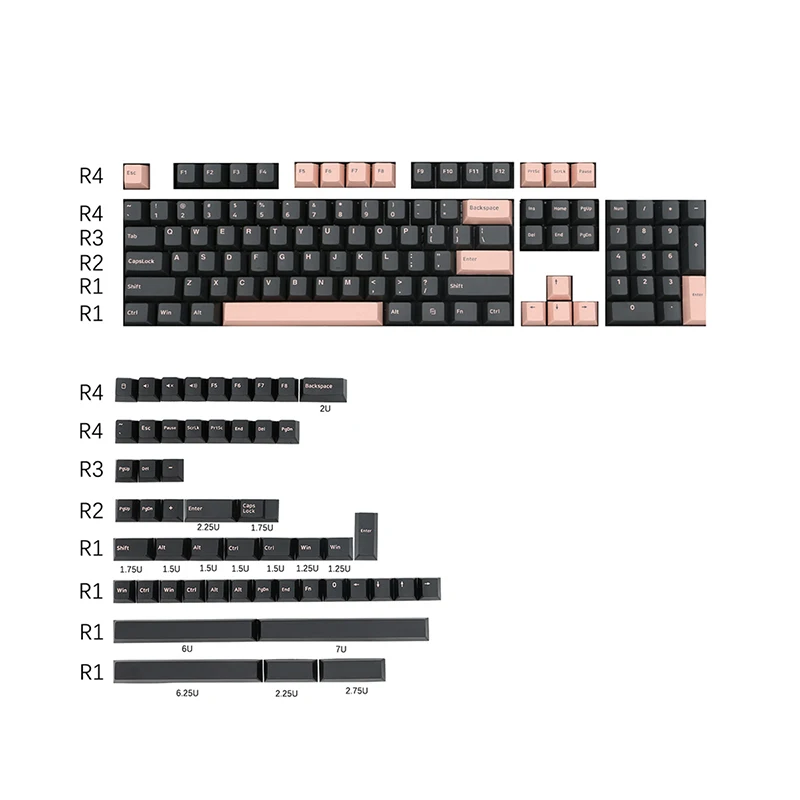 Keebox Noite Sakura Keycaps Cristal Roxo Íris Keycaps Cereja Duplo Tiro Pbt Cherry Perfil Keycaps - Imagem 2