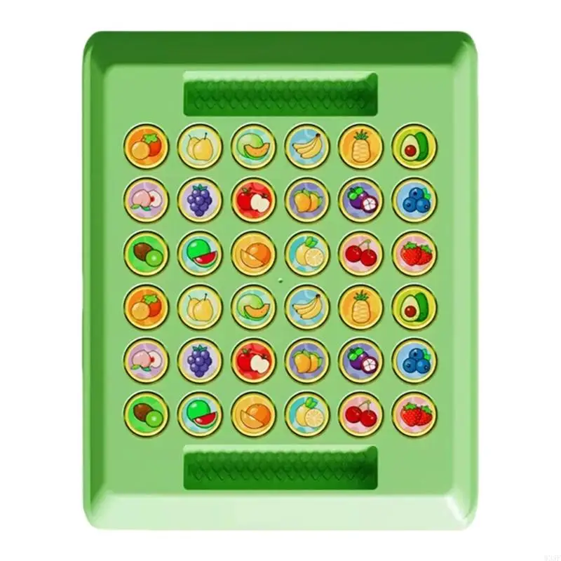 W3JF Memory Matching Game Animal/Fruit Chess Matching Cards Educational Toy