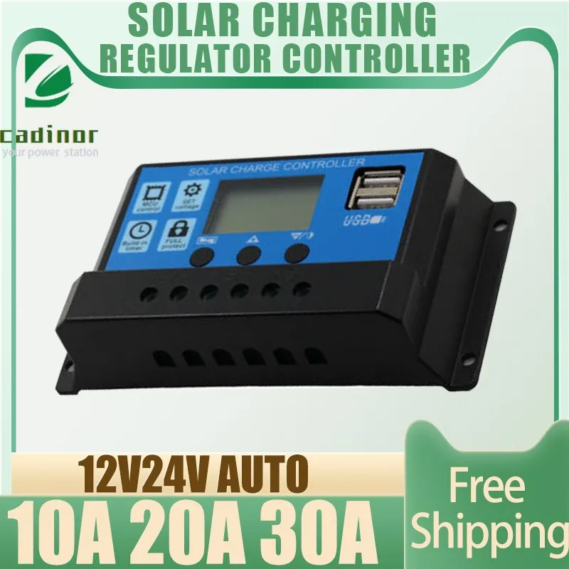 CADINOR 100-1000W 10-30A12V/24V/48V PWM Solar Charge Controller For Solar Turbine Generator System Waterproof IP68 Factory Price