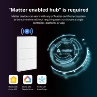Zemismart Matter WiFi 1 2 3 4 6 Gangs Smart Wall Light Switch Neutral Required with Big Button SmartThings App Homekit Control - Image 2