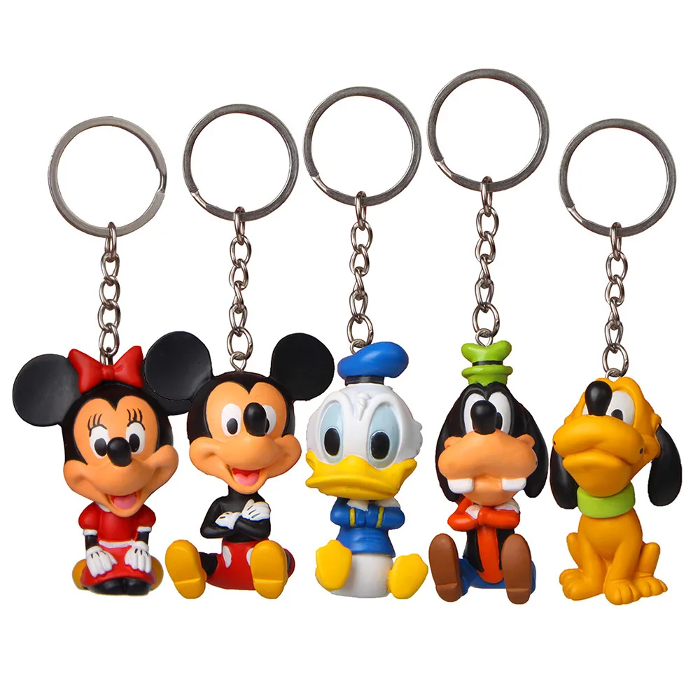 

Disney Cartoon Mickey Donald Duck Keychain Cute Car Key Chain Couple Bag Pendant Gift