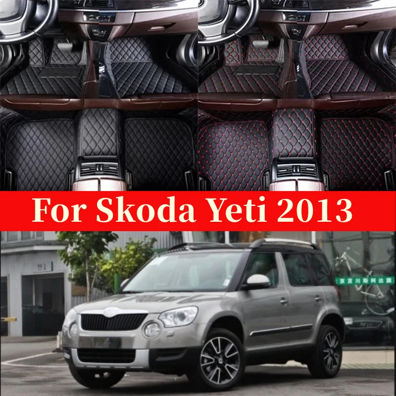 

Car Foot Pads Car Interior Accessories Protective Pad Custom Auto Floor Mats Automobile Carpet Cover For Skoda Yeti 2013