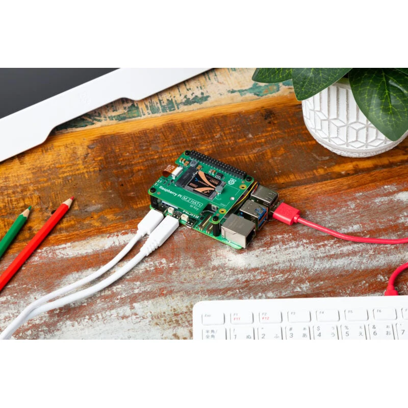 Raspberry Pi 5 Official Original PCIe to M.2 NVMe SSD Raspberry Pi M.2 HAT+ for Raspberry Pi 5