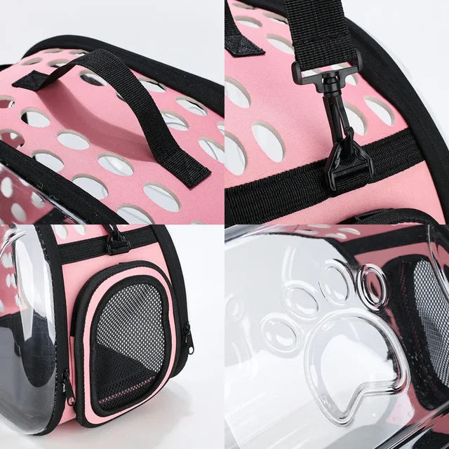 Transparent Foldable Outdoor Pet Travel Carrier Bag Portable Foldable Transparent Handbag Carrier Shoulder Travel Bag Carrier 3