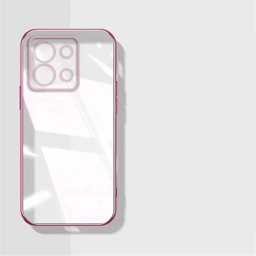 Luxury Transparent Plating Soft Silicone Phone Case