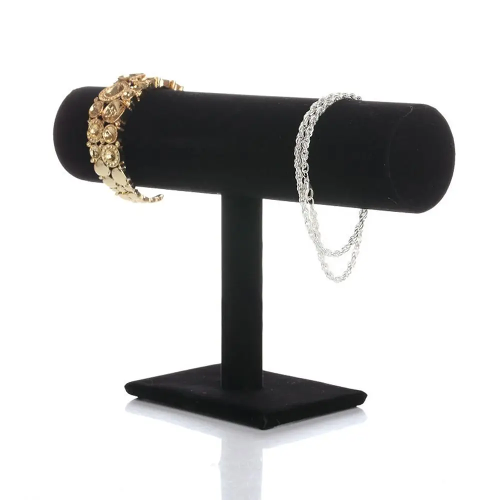 6 Farben Hartschmuckständer Halter Samt Armband Kette Uhr Aufrecht Display Rack Schmuck Organizer – Detail 10