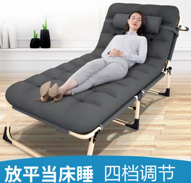 Household simple folding bed single nap bed office adult nap recliner