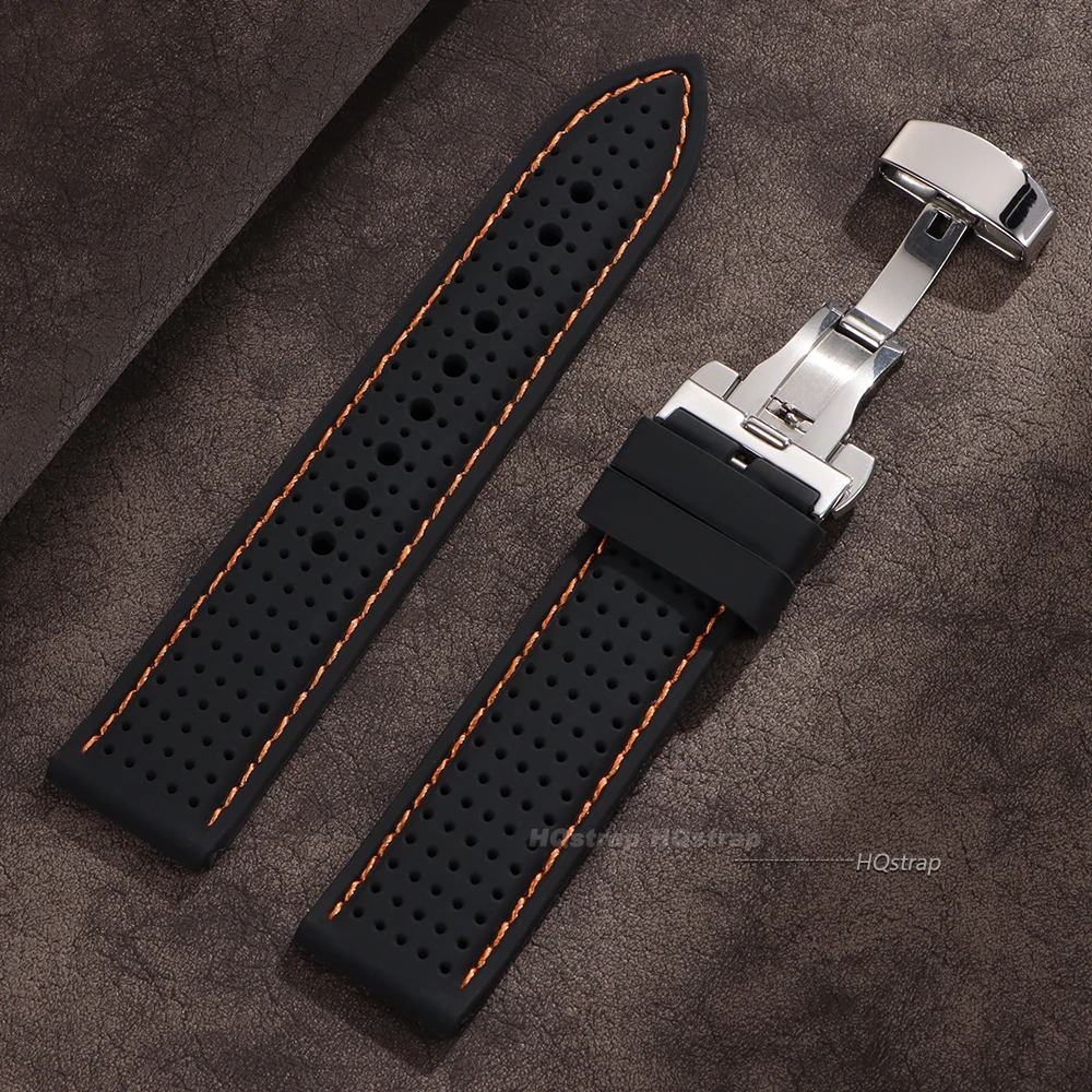 Breathable Waterproof Silicone Watch Strap - Soft Rubber Universal Replacement Bracelet