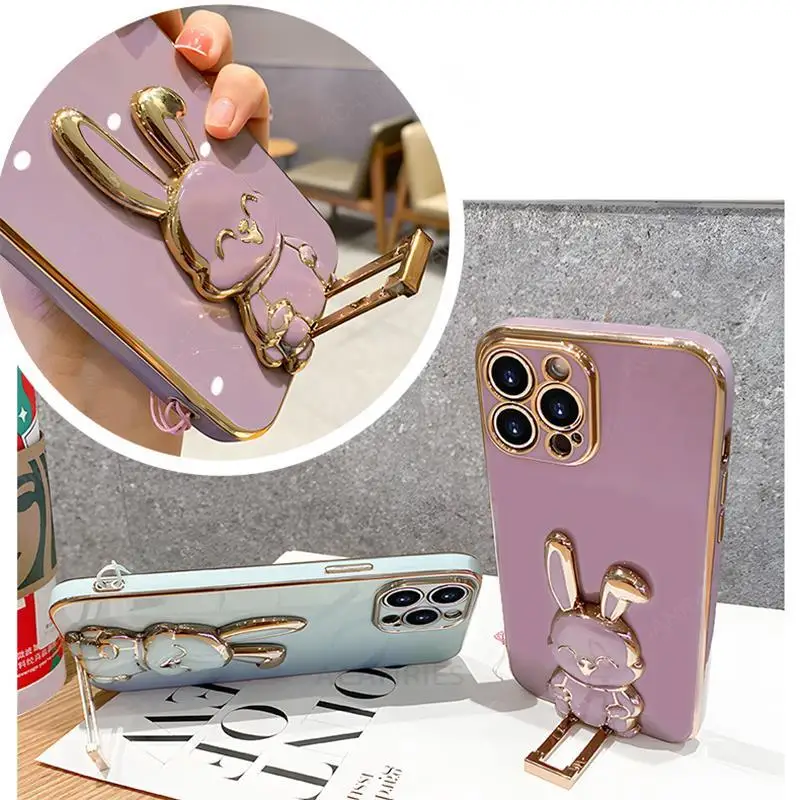 Silicone Phone Case For Xiaomi Redmi Note With Rabbit Holder_voghion.com