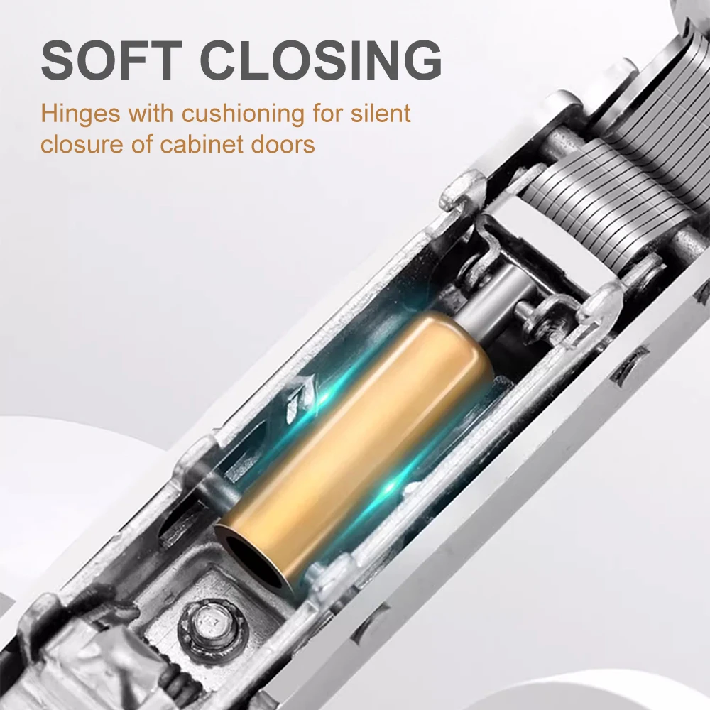 304 Stainless Steel Hinge Furniture Hardware Soft Close for Cabinets and Cupboard Furniture Fittings Damper Buffer Hinges
