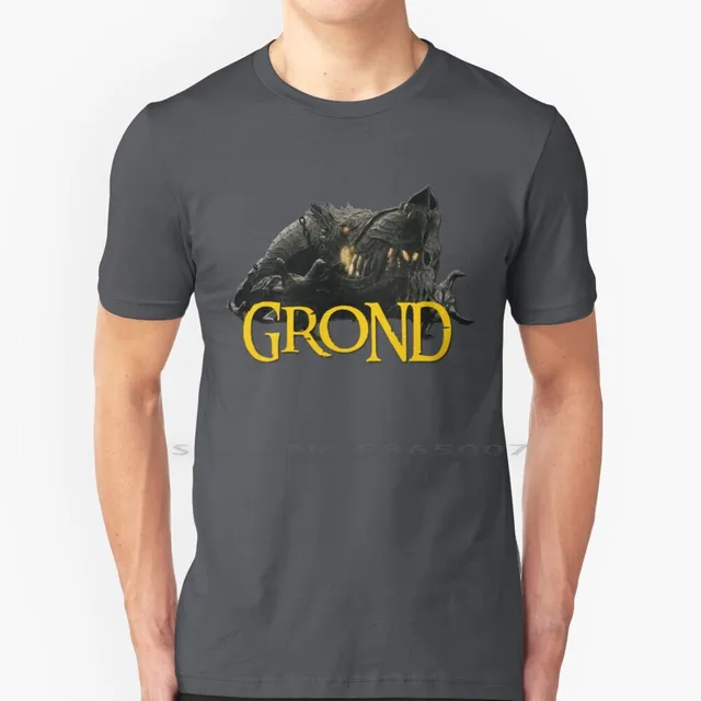 G R O N D T Shirt 100% Cotton Bring Wolf Head Growls Lord Medieval Orcs War Battle Sword Evil Big Size 6xl Tee Gift Fashion