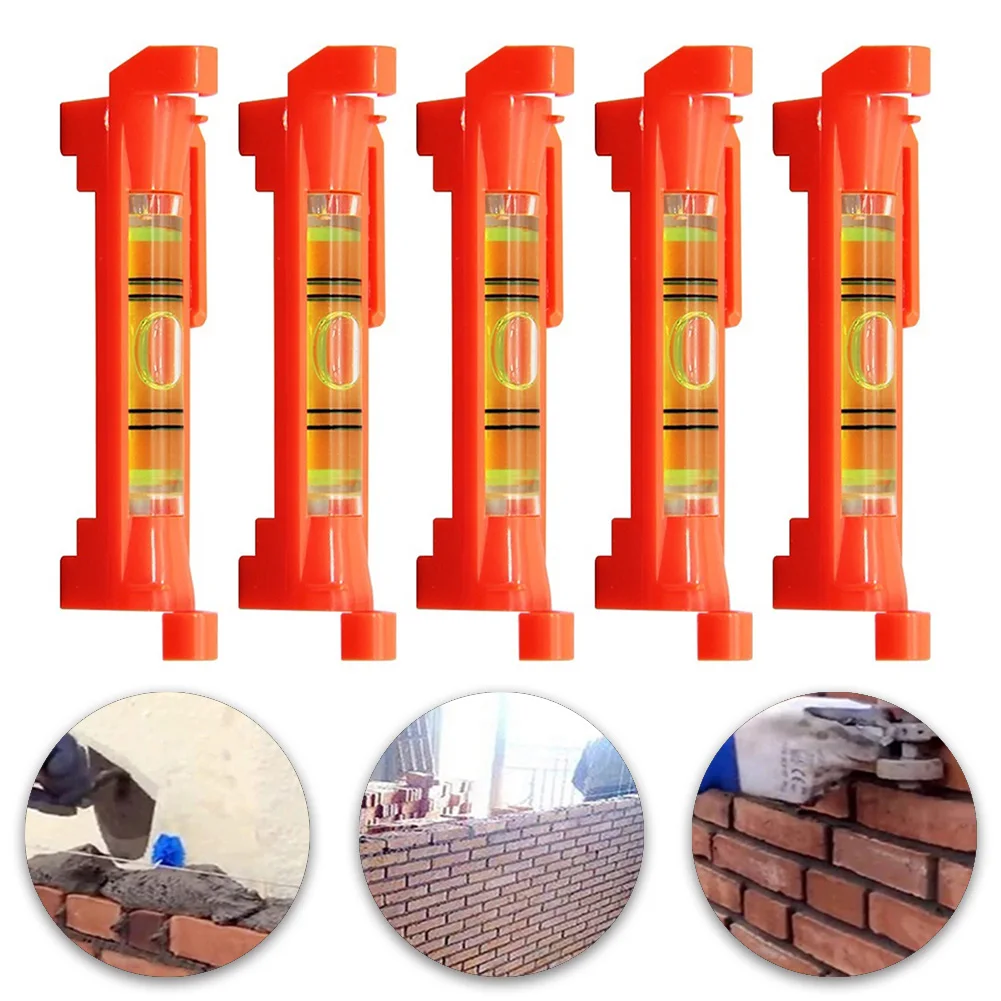 

5pcs Line Hanging Bubble Levels Pen Mini Horizontal Bubble Measuring Level Gadget Level Building Construction Tool Parts