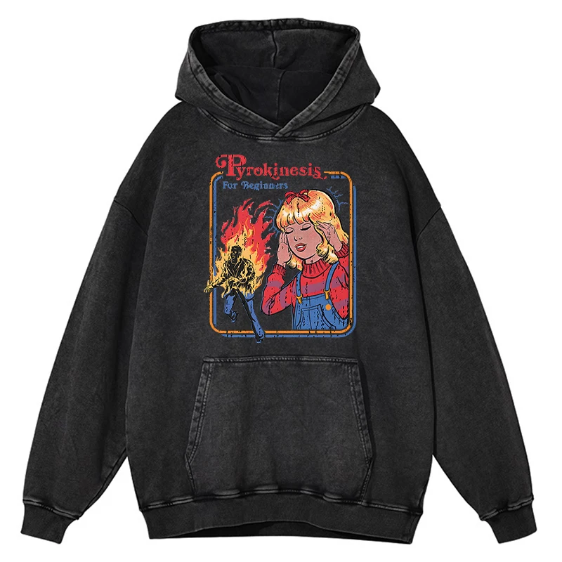 thumbnail image 1 of Sudadera holgada informal para hombre, ropa de calle 100 % algodón, estilo retro desgastado, con lavado piroquinesis para principiantes, cálida y de gran tamaño para otoño, 1 of 4