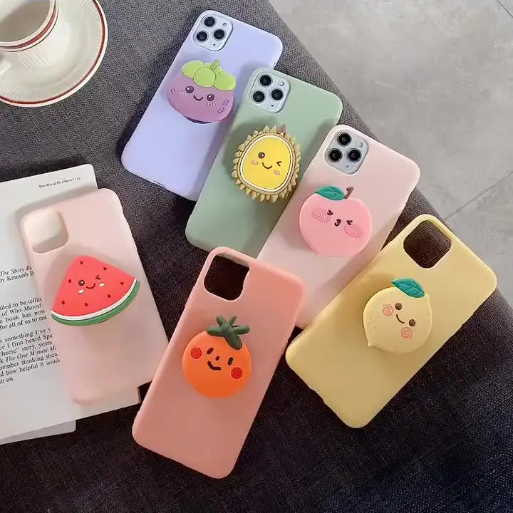 Мультяшный Чехол-держатель для телефона iPhone 14 13 12 mini 11 Pro Max 6 6s 7 8 Plus X Xs XR авокадо