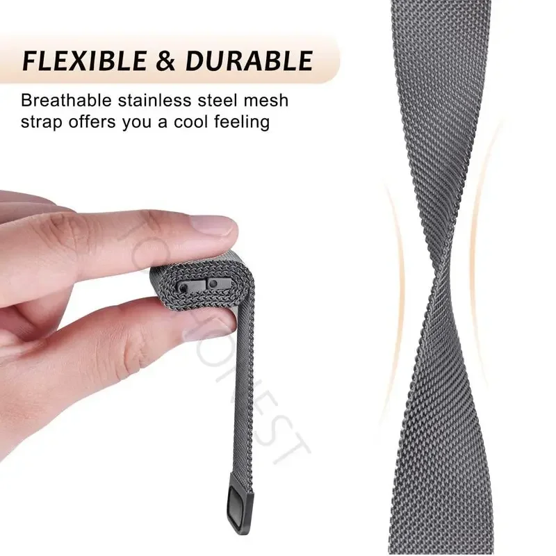 Magnetic Metal Watch Strap Band, 22mm 20mm, Premium Adjustable Bracelet