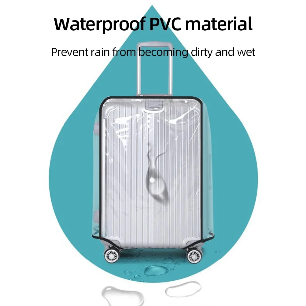 20-30inch Full Transparent Luggage Protector Cover Waterproof Suitcase Protector Cover Dustproof Rolling Luggage Suitcase Cover 3