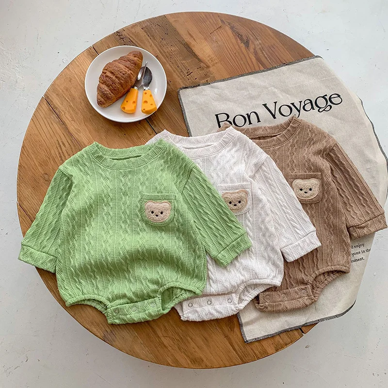 Autumn Baby Bodysuit Long Sleeve One Piece for Boys and Girls