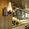 Home Decor Wall Lamps Candle Glass Iron Art Led Lights Nordic Retro Loft Living Room Aisle Corridor Hotel Restaurant Lampe Salon 2