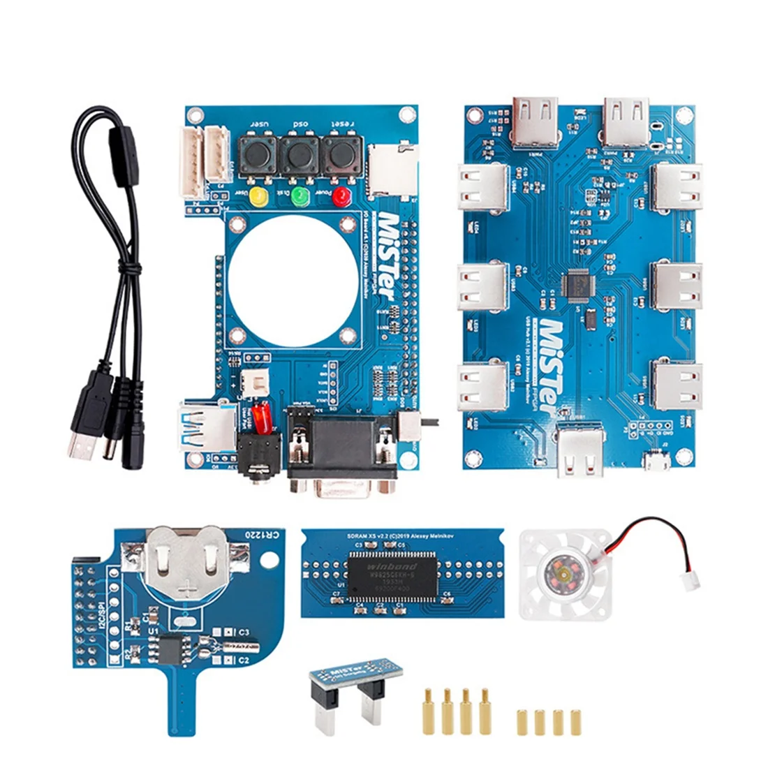 placa-extensora-de-concentrador-usb-para-soldadura-manual-para-mister-fpga-7-puertos-usb-io-para-terasic-de10-nano-32mb