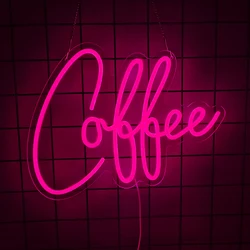 Illuminated Coffee Neon LED Sign - Vibrant Wall Art Decor for Home or Business Spaces (A)