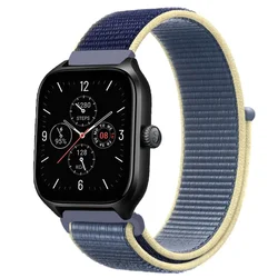 Nylon Loop Smartwatch Band - Adjustable Strap in 20mm/22mm Sizes for 22mm (Ice Ocean Blue)