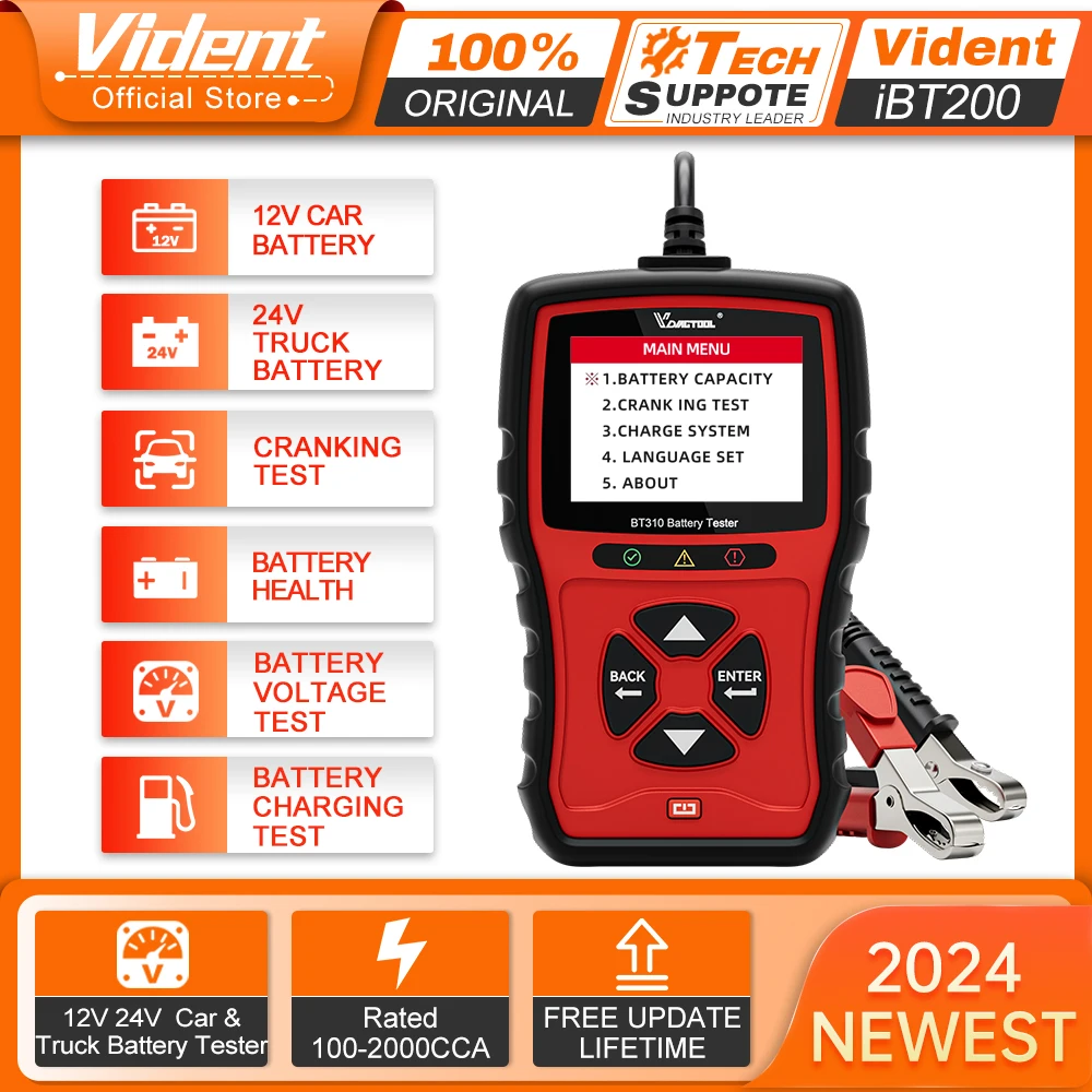 Vident iBT200 Batterietester Lkw Pkw Auto Batterietester Digital