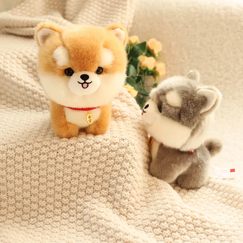 Birthday Gift Cute Puppy Doll Plush Toy Husky Doll Corgi Simulation Animal Plush Children Toy Gift