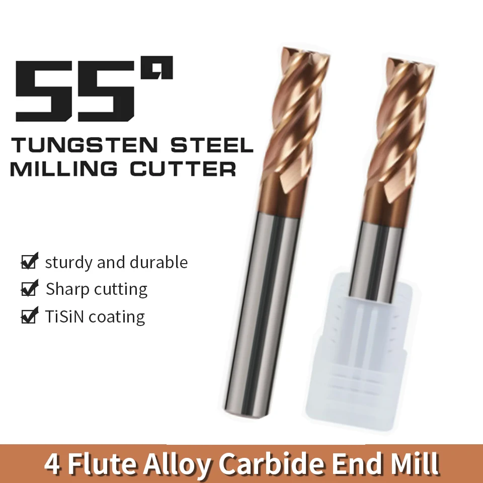 Cnc Hrc55 Milling Cutter Tools Milling Cutter Metal Hrc55 Hrc55 End