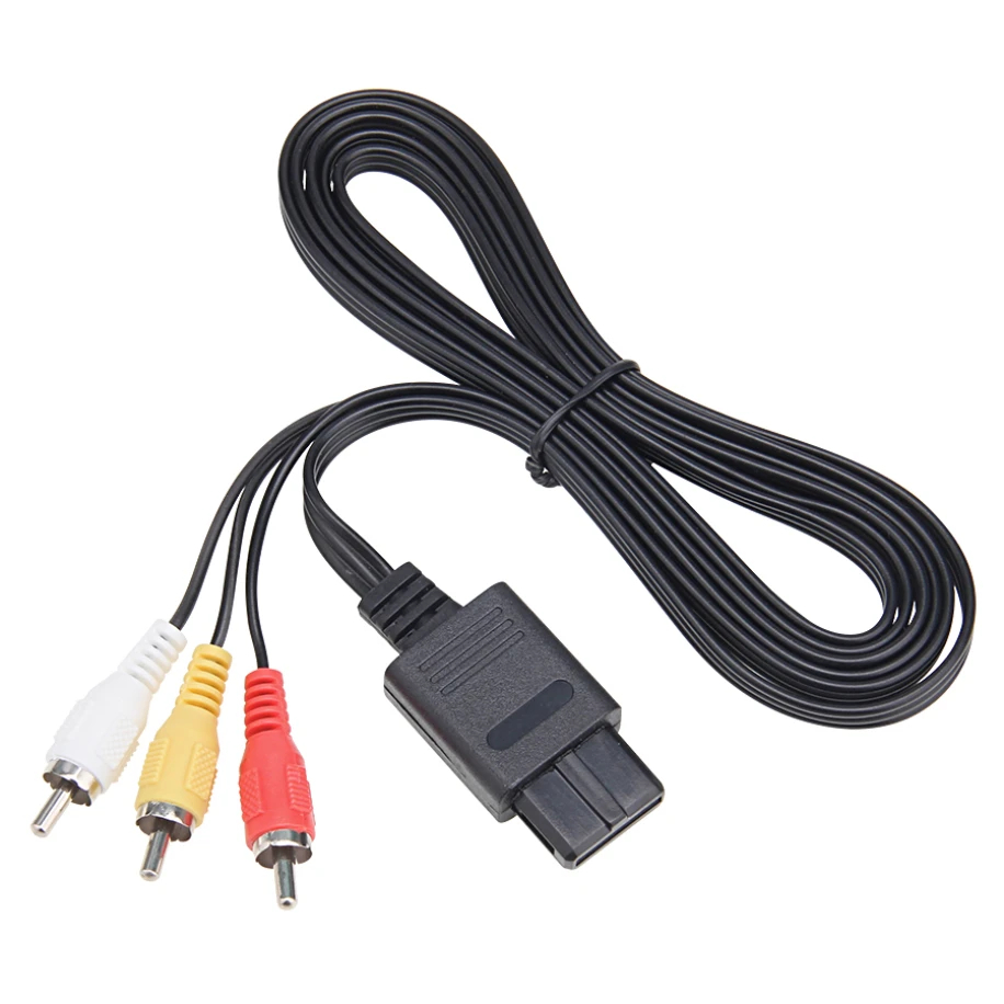 

100pcs 1.8M Audio TV Video Cord AV Cable to 3 RCA for Nintendo 64 For Super Nintend GameCube N64 SNES NGC Accessory