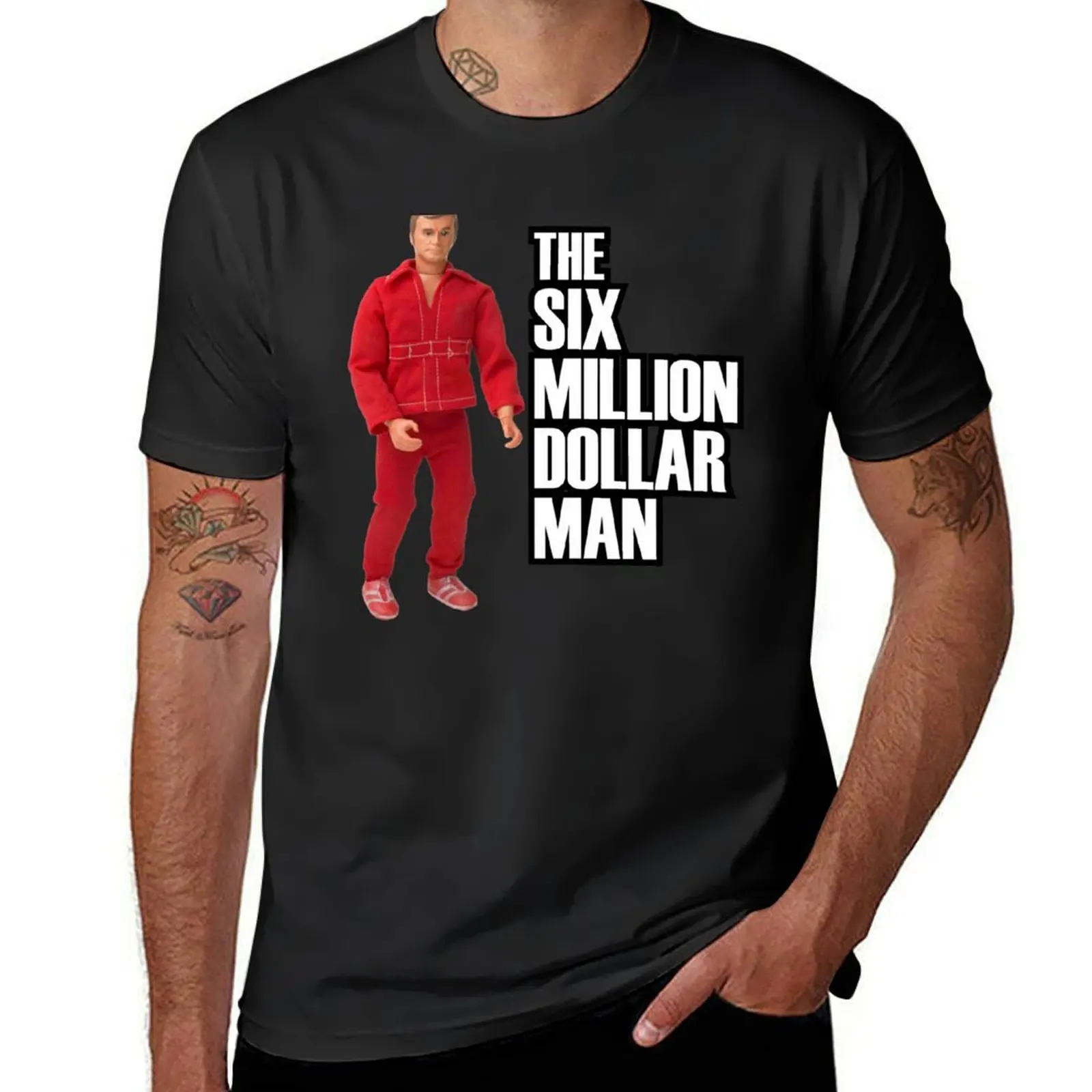 

The Six Million Dollar Man Action Figure T-Shirt summer clothes boys whites men t shirts