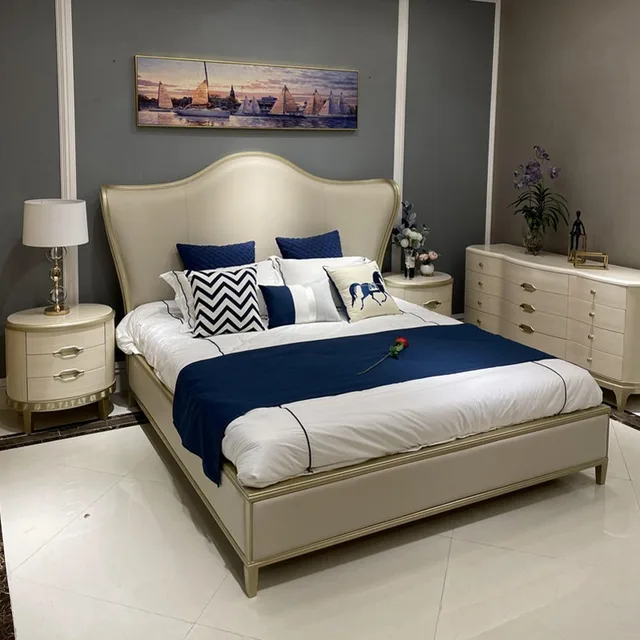 Lits rembourrés uniques minimaliste esthétique chambre lit nordique organisateur De luxe Camas De dortoir meubles accessoires 1