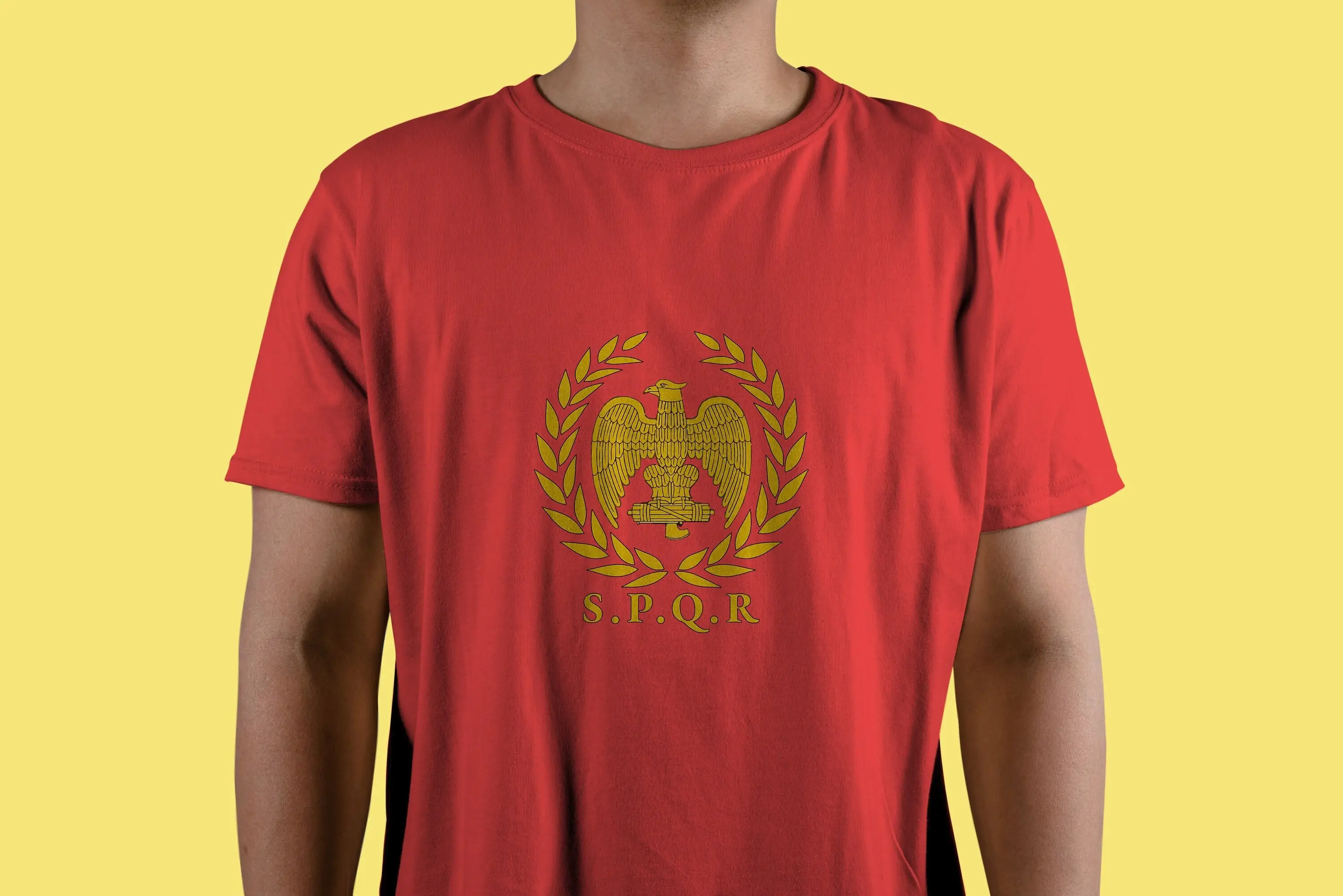 S.P.Q.R T-Shirt Scritta E Roma Eagle, Impero Romano, Impero Di Roma, Annibal Barca, Caesar, Sparta, Atina, Aristotele, Roma